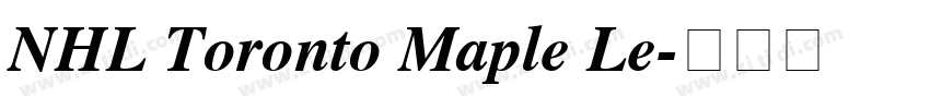 NHL Toronto Maple Le字体转换